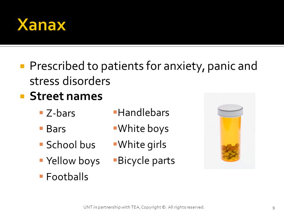 xanax panic disorders